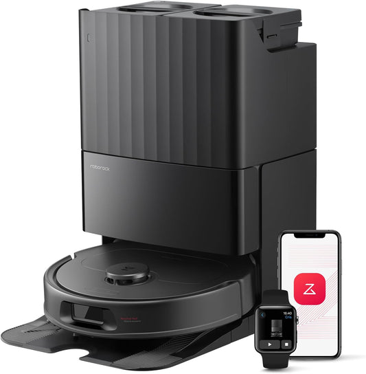 Qrevo Series Robot Vacuum Cleaner with Mop, 10,000Pa Suction, Upgraded from Qrevo S, Dual Anti-Tangle Brushes, Smart Obstacle Avoidance, Auto Mop Washing&Drying, All-In-One Dock,Black(Qv 35S)