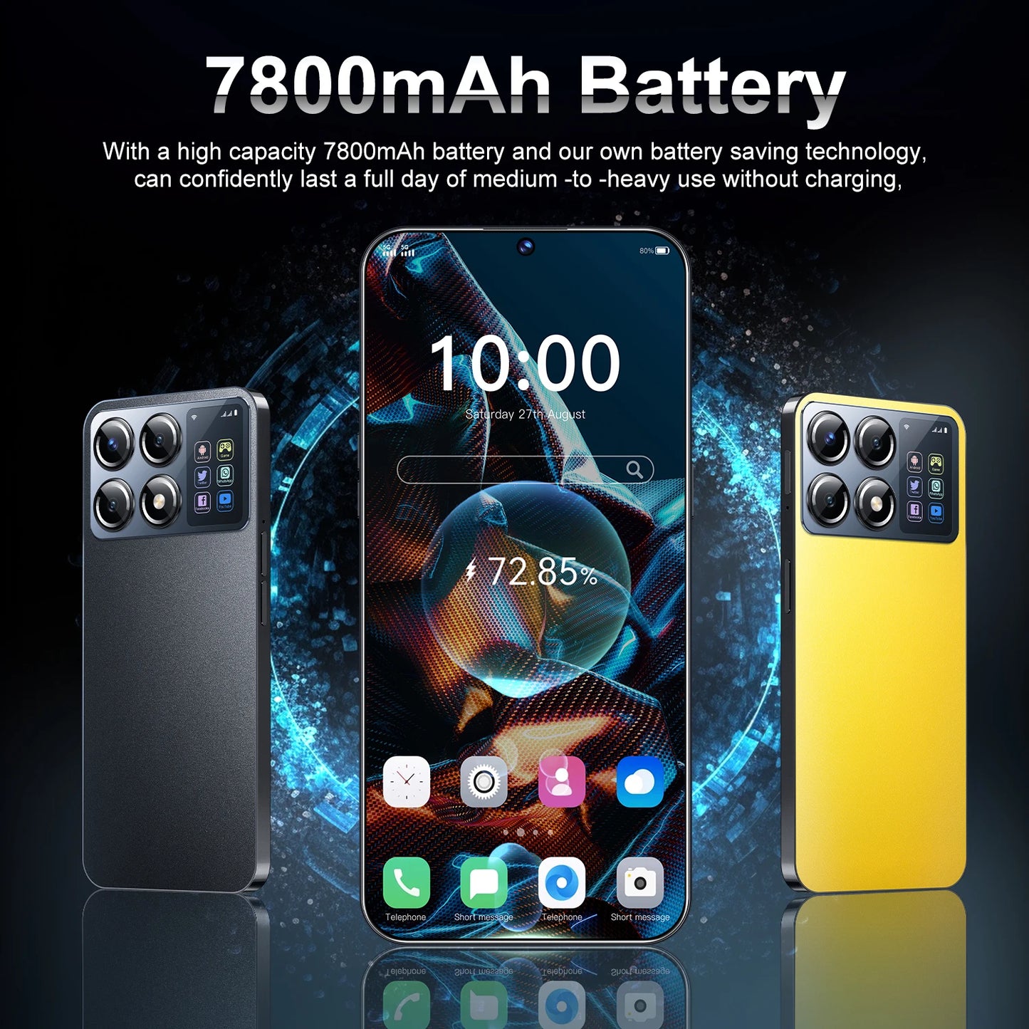 2025 New Xioami X7 Pro 7.3HD Global Edition Original Smart Dual Card 7800Mah Battery Facial Recognition Function