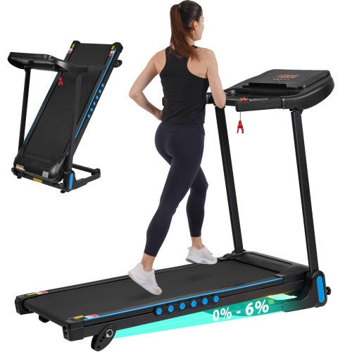 Incline Treadmill for Running & Walking, 3.0 HP Treadmills For Home 350 lbs Weight Capacity Hydraulic System Auto-Folding Treadmill with Type C & USB Charge For Android, 10MPH, Bluetooth Speaker by Sertex