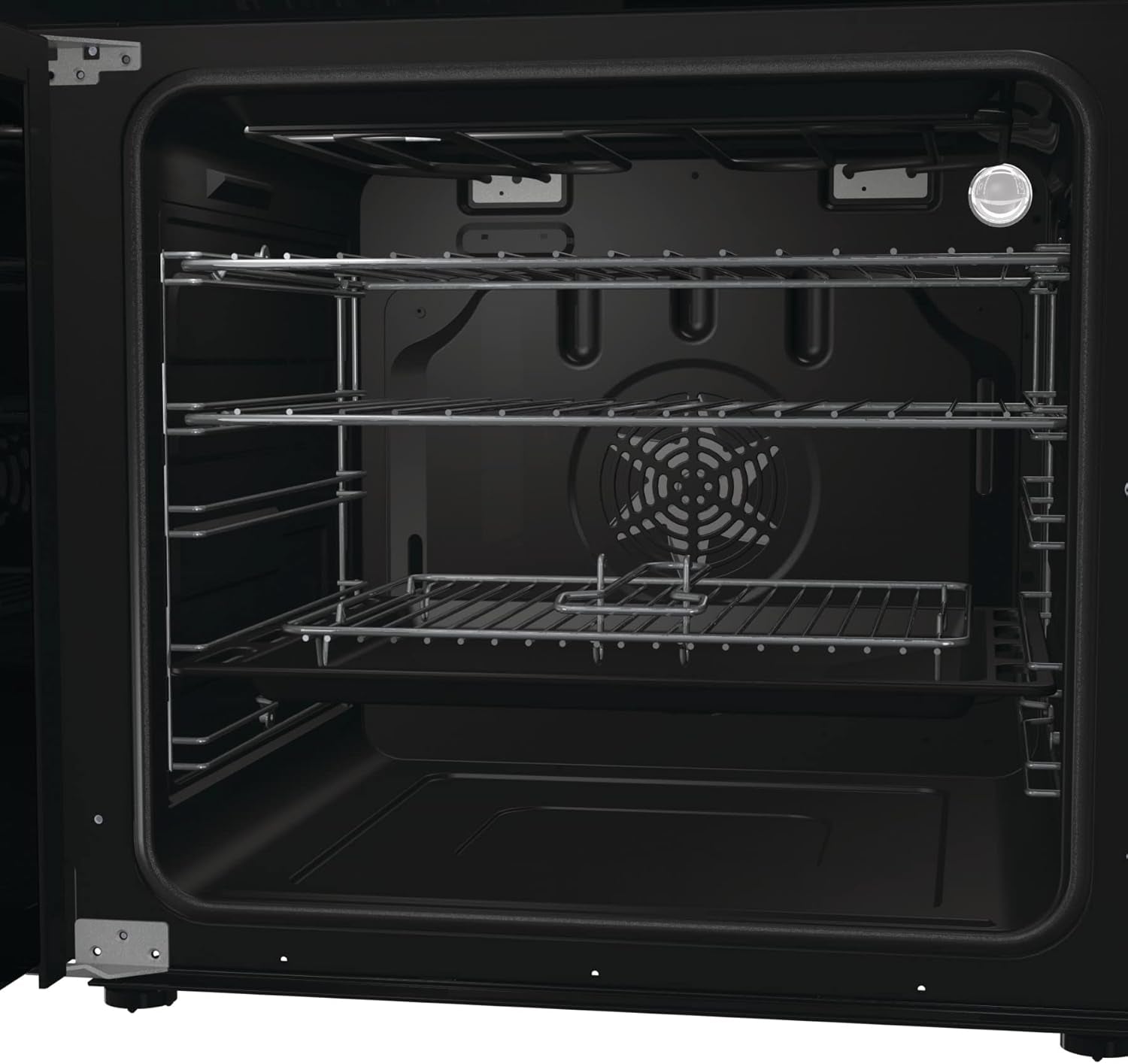 HDE3211BBUK 60Cm Electric Cooker with Ceramic Hob-Black , a Rated Double Oven