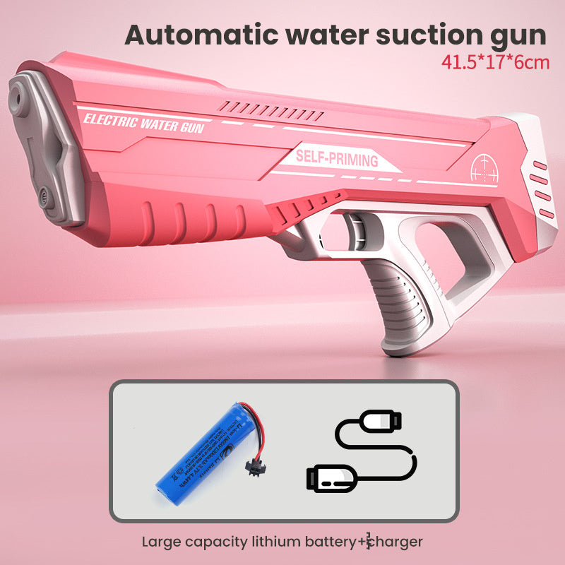 Space Water Gun Electric Automatic Water Absorption Water Fights Toy Outdoor Beach Swimming Pool Bath Toys For Children Kid Gift Sertex