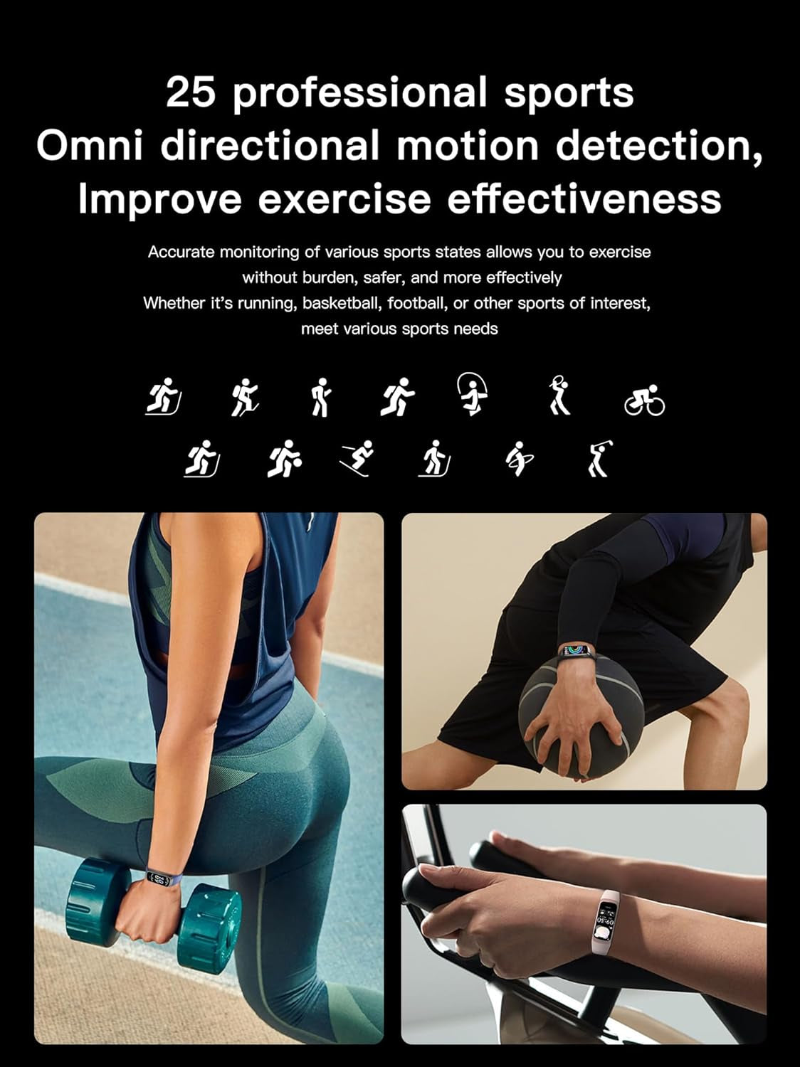 Health and Fitness Tracker for Men and Women, AMOLED Display, Compatible with Android and iOS, Features Alarm, Stopwatch, Blood Pressure Monitor, Calorie Tracking, and IP68 Waterproof Rating