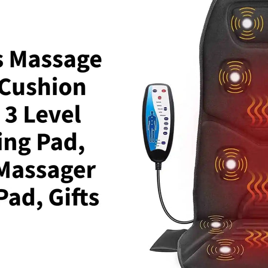 Motors Massage Seat Cushion with 3 Level Heating Pad, Back Massager Chair Pad, Gifts by@Outfy