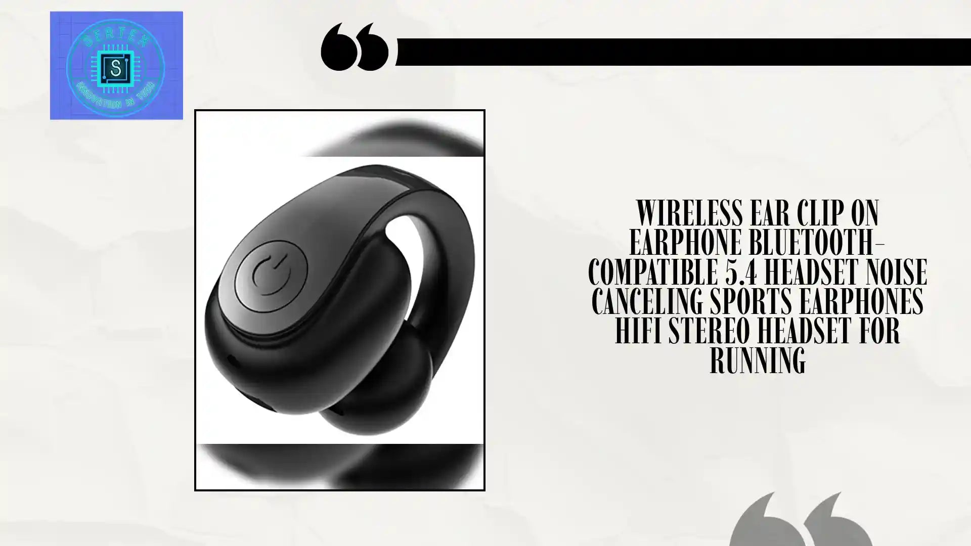 Wireless Ear Clip on Earphone Bluetooth-Compatible 5.4 Headset Noise Canceling Sports Earphones Hifi Stereo Headset for Running by@Outfy