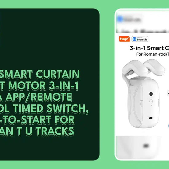Tuya Smart Curtain Robot Motor 3-in-1 Tuya APP/Remote control Timed switch, Pull-to-start For Roman T U Tracks by@Outfy