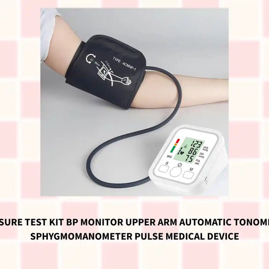 Blood Pressure Test Kit BP Monitor Upper Arm Automatic Tonometer Digital Sphygmomanometer Pulse Medical Device by@Outfy