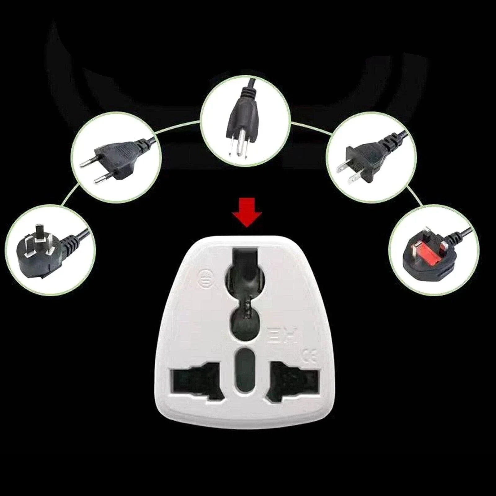 Universal Plug Adapter EU US UK AU CN To UK Type G Travel Socket Plug Converter by AIOX ONLINE
