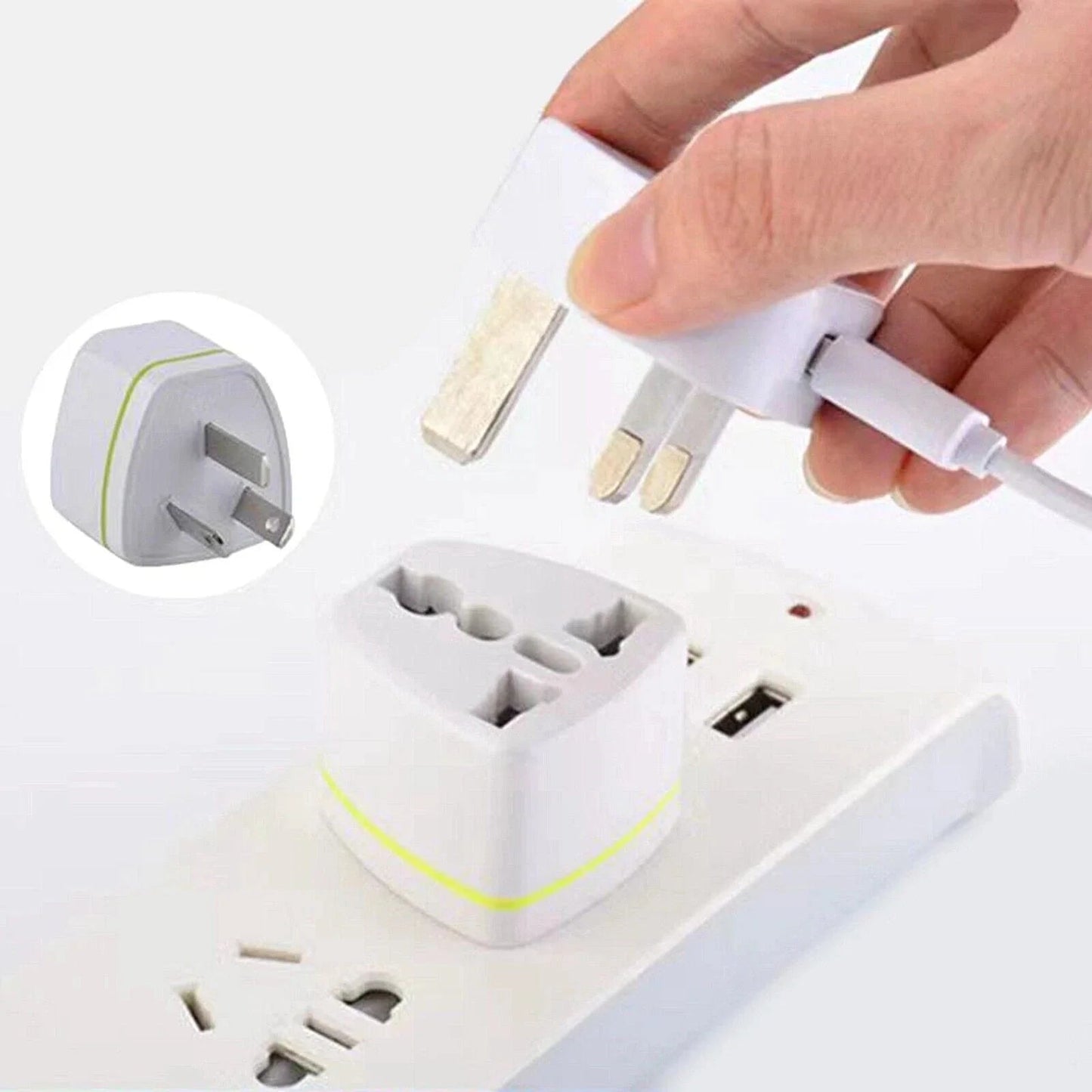 Universal Plug Adapter EU US UK AU CN To UK Type G Travel Socket Plug Converter by AIOX ONLINE