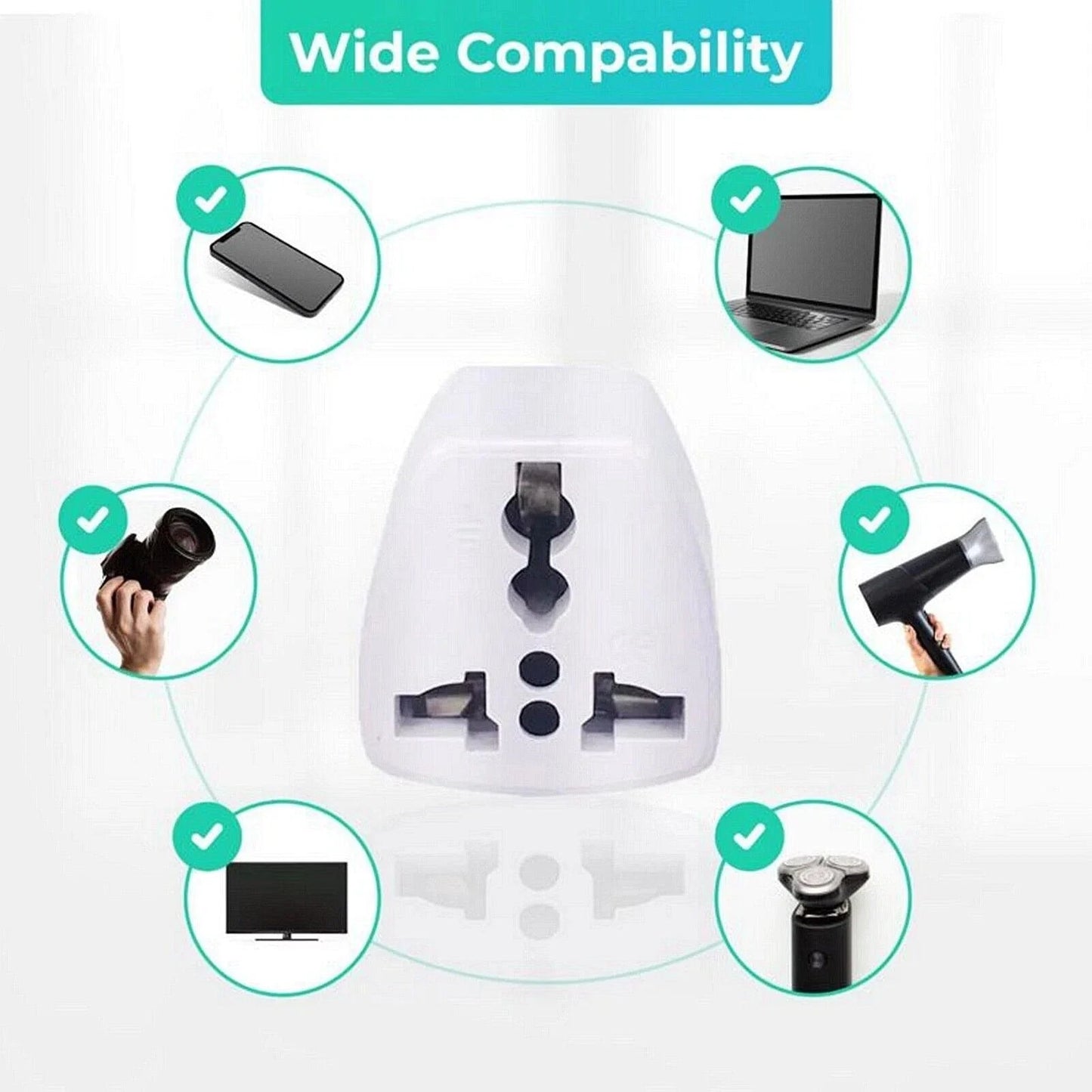 Universal Plug Adapter EU US UK AU CN To UK Type G Travel Socket Plug Converter by AIOX ONLINE
