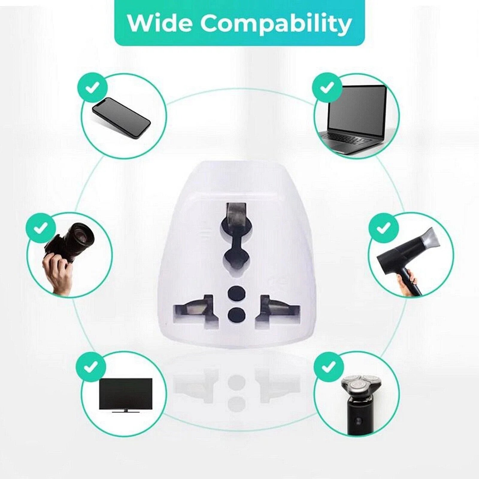 Universal Plug Adapter EU US UK AU CN To UK Type G Travel Socket Plug Converter by AIOX ONLINE