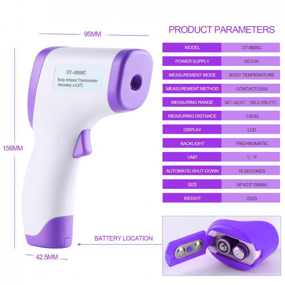 Non Contact Digital Infrared Thermometer Baby Forehead Thermometers Sertex